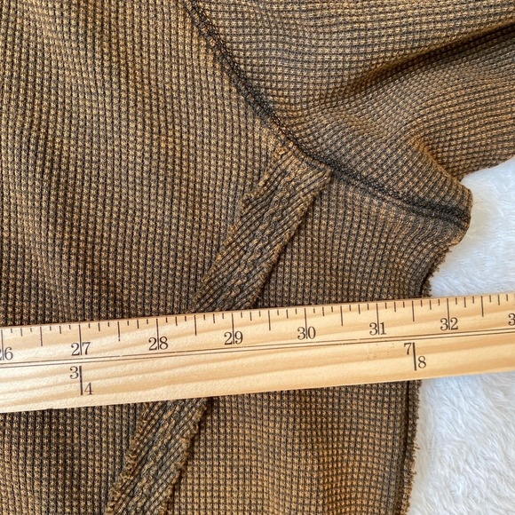 Arizona Jean Co. Thermal Waffle Knit Sweater Women S Brown Grunge Slouchy Boho - Picture 8 of 10